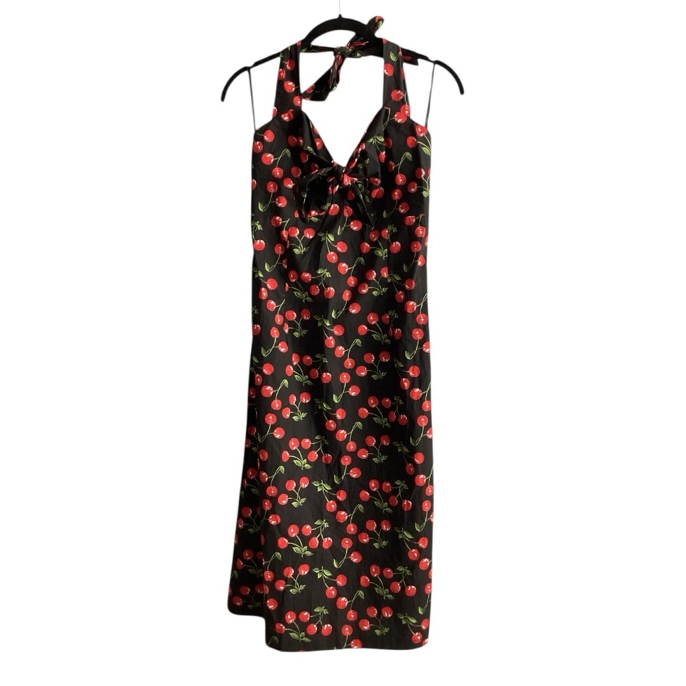 Morbid Threads Vintage Rockabilly Pin Up Cherry Halter Dress - Picture 8 of 8